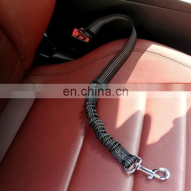Pet Car Seat Belt Dog Seat Belt Dog Leash Vehicle Belt Adjustable Cushioning Elastic Reflective Safety Rope for Dog Cat