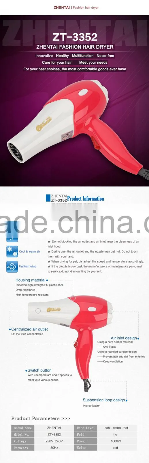 Travel Hair Dryer with Diffuser Wholesale