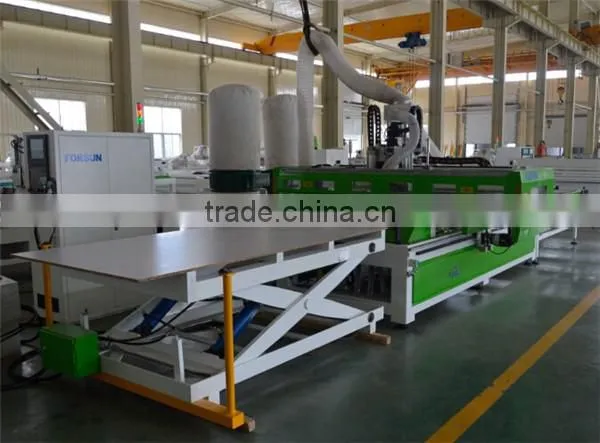 Discount 3d nesting cnc wood cutting machine price,auto loading unloading wood carving machine for furniture cabinet door