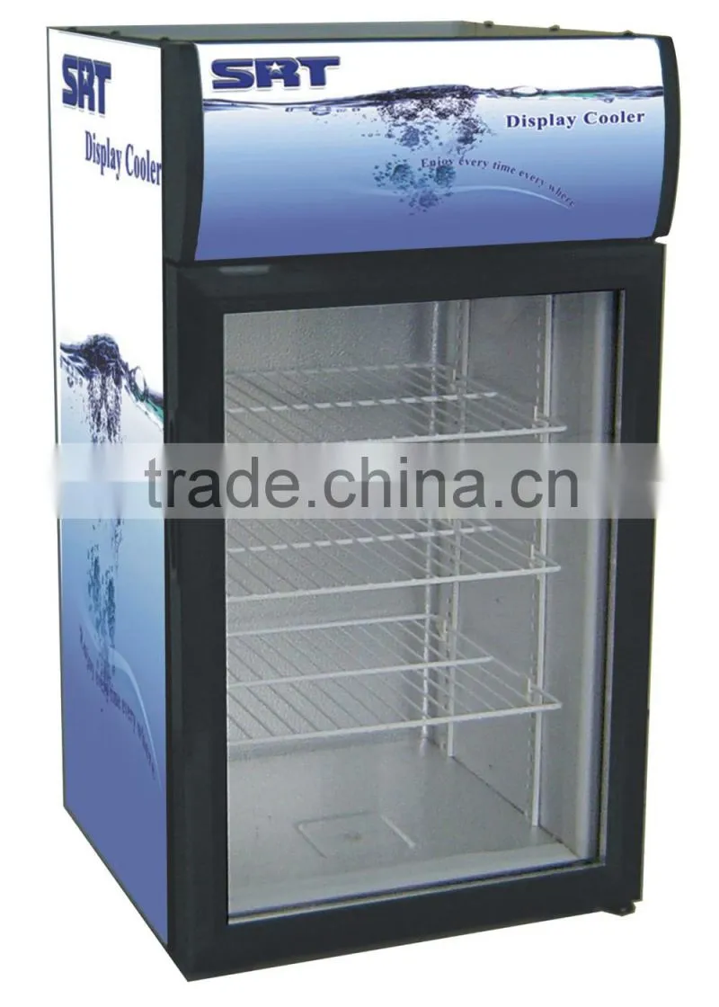 Single Glass Door Mini Table Top Refrigerating Showcase