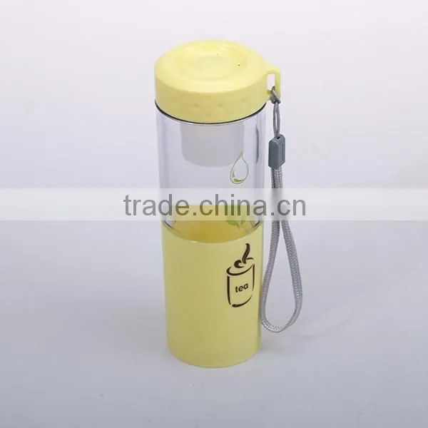 Fruit infuser attached 300ml water bottles for schools