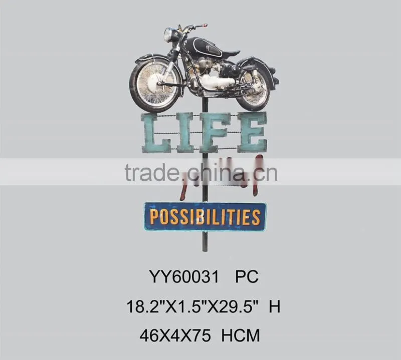 antique motorcycle metal warts for wall decor