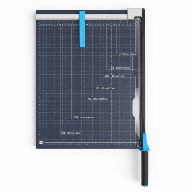 Premium 18-Inch A3 Paper Guillotine Cutter Manual Paper Trimmer 455*380mm Steel Metal Baseplate (GL310)