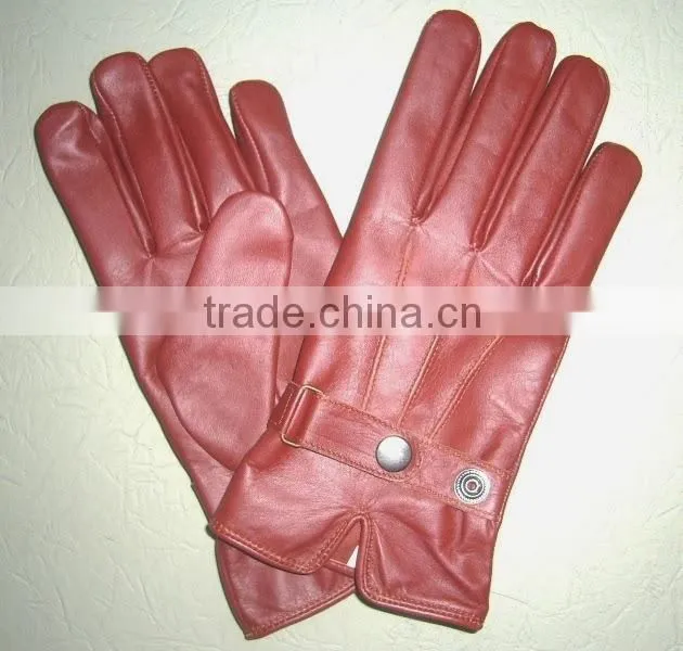 Winter Real Sheepskin Leather Gloves Women Bike MotorCycling