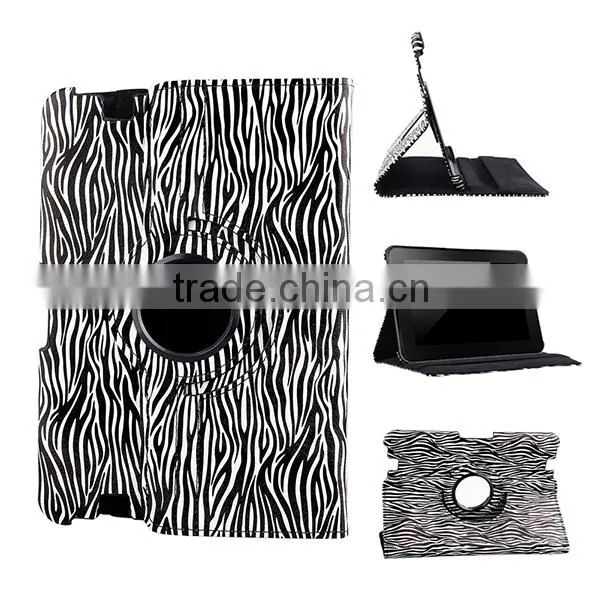 Factory Wholesale Zebra Stripe flip cover case for tablet