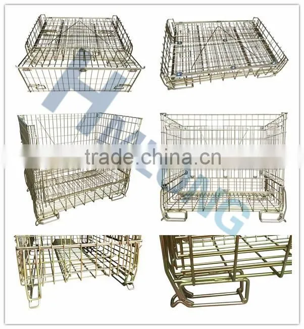 Industrial galvanized mesh cage for wine storage