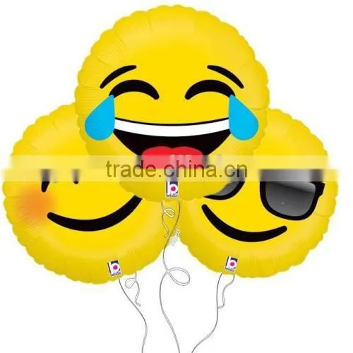 High quality emoji balloon, foil/aluminum balloon, helium foil letter balloon emoji balloon