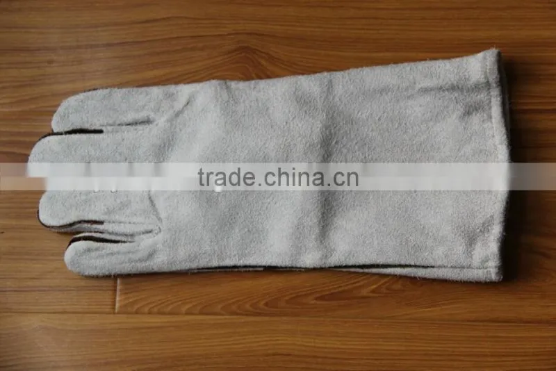cow split leather working glove