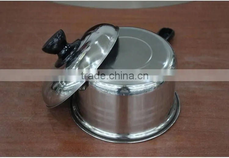stainless steel capsuled bottom saucepan/ milk boiling pot/ stock pot in cookware