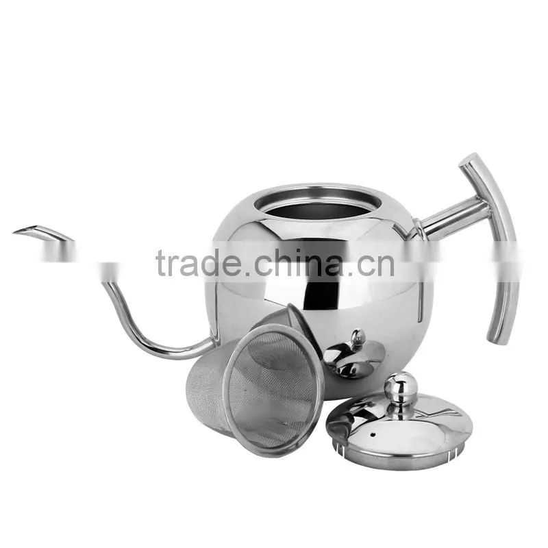 Good quality stainless steel tea pot with handle