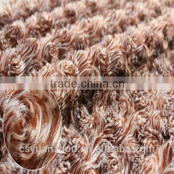 Fashion 100% polyester curly plush fabric