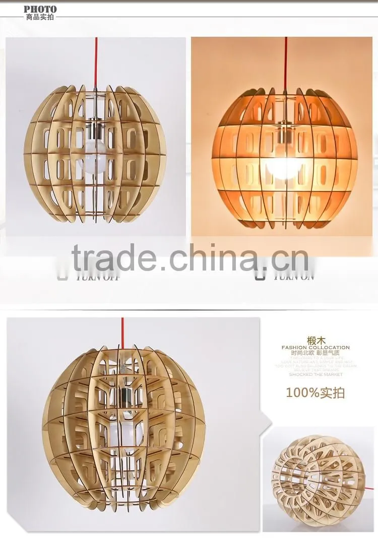 LED pendant light JK-8005B-35 LED light wood hanging pendant lighting