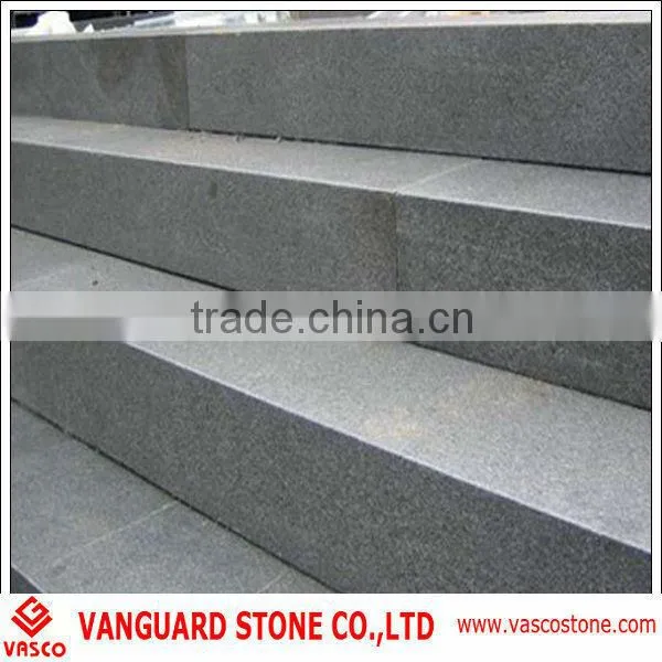 Natural dark grey g654 granite , g654 grantite stairs with high quality