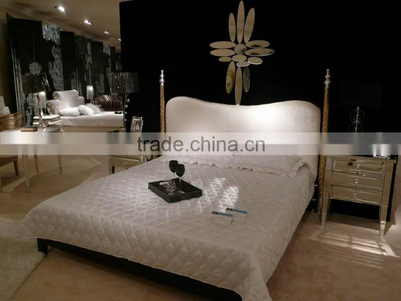 new antique hand carved wood bedroom classic furniture BD8054
