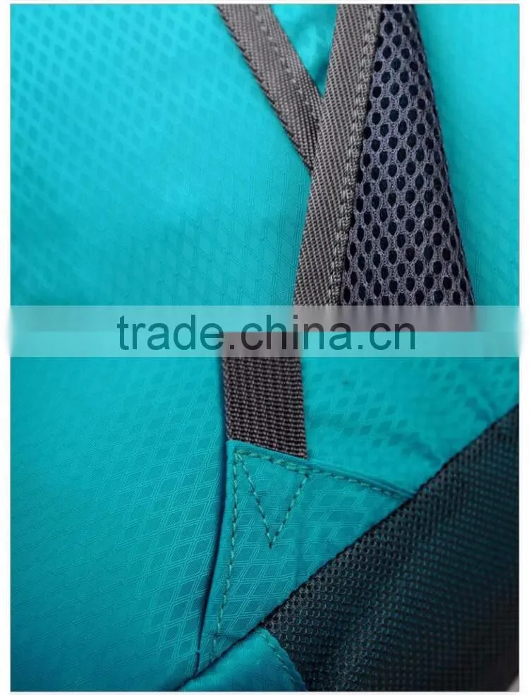 fashion waterproof nylon camping backpack can be fold shoulder bag