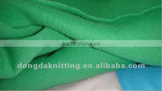 32S 60% cotton 40% polyester CVC fleece knitted fabric