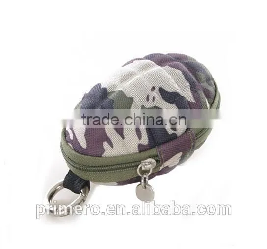 Populared Grenade Shaped Style Hand Zippered Case Coin Pouch Bag Purse key wallet