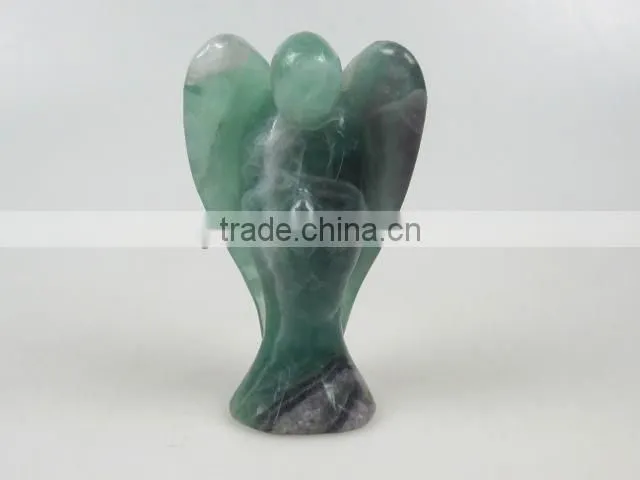 carved gemstone angels Blue Turquoise with Matrix Angel