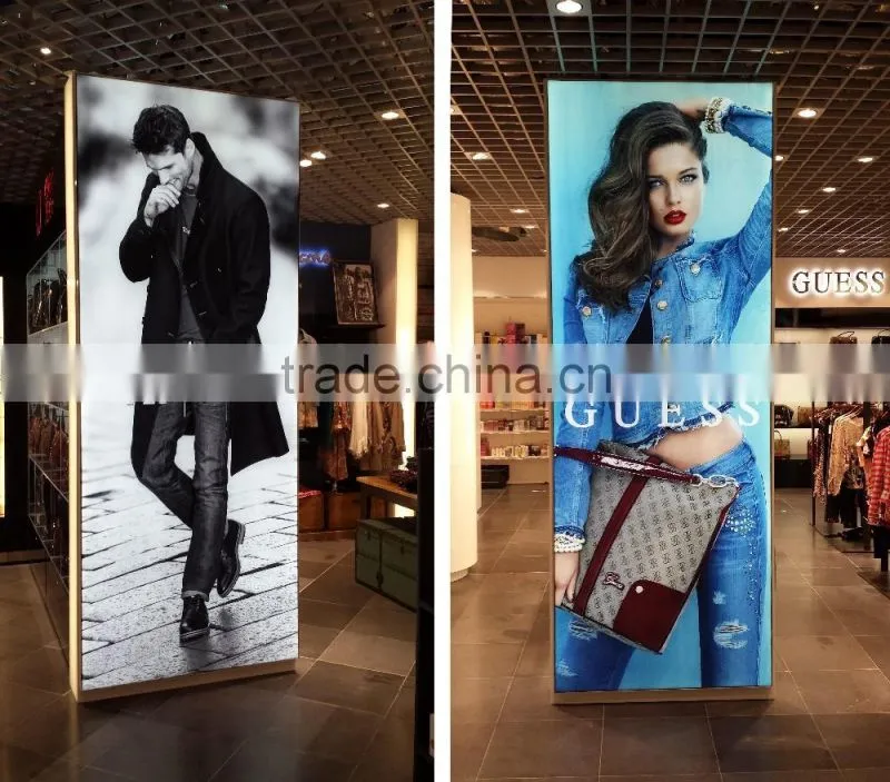Edgelight super bright UL listed smd led RGB and white color light led light box for advertising and display