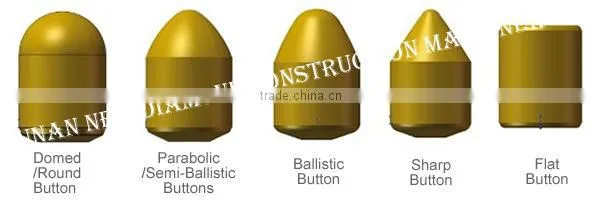 button bit rock drilling tools, smith rock bit, rock roller bit