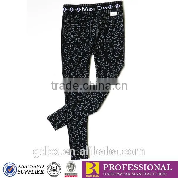 Accept custom designs leggings with leopard jacquard custom leggings