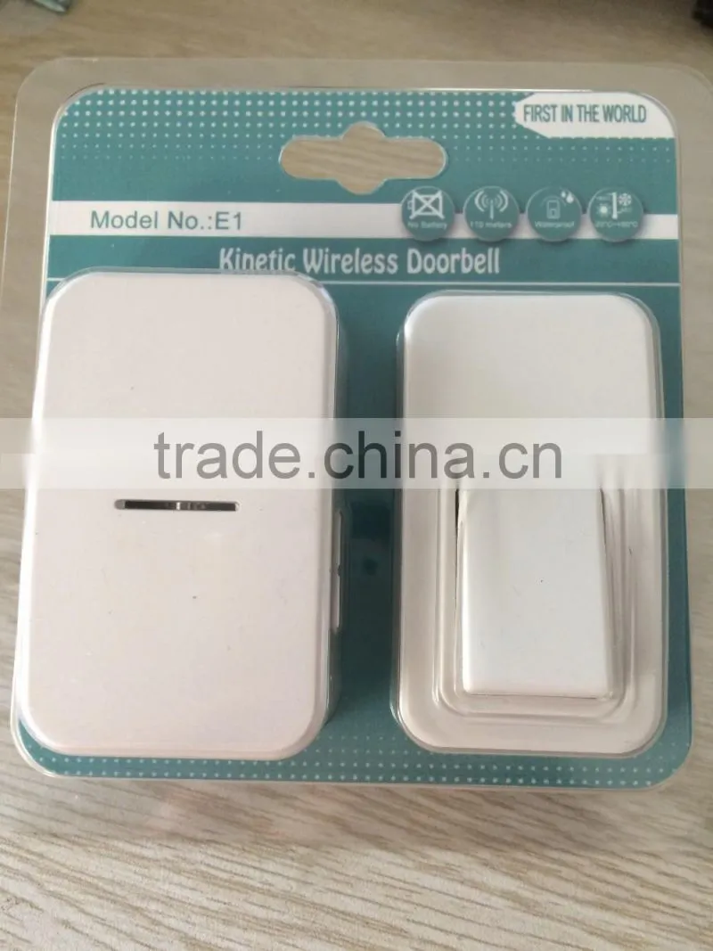 High-end Kinetic Wireless Doorbell 433MHz Doorbell Waterproof Doorbell Endure low and high temp wireless doorbell