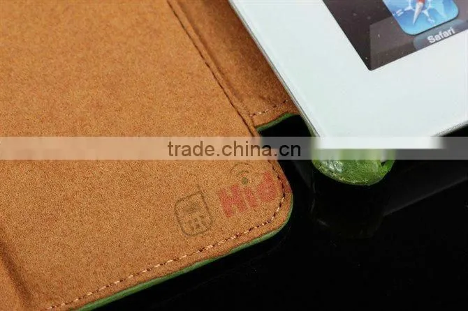 for apple ipad 3 case,Leather Case High quality with stand,leather cover case