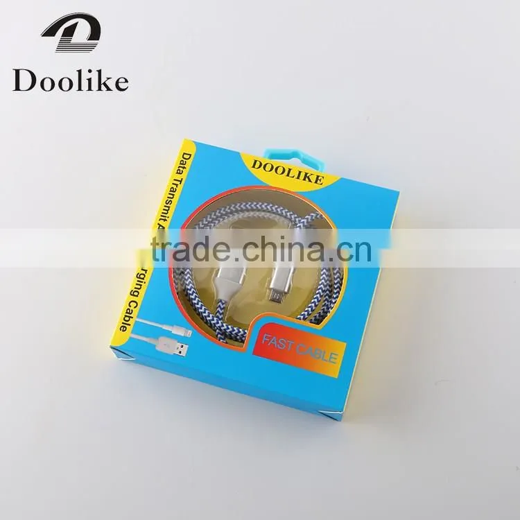 2016 Doolike hot selling 1m USB Cable For Samsung Android Phone Micro data Cable wholesale