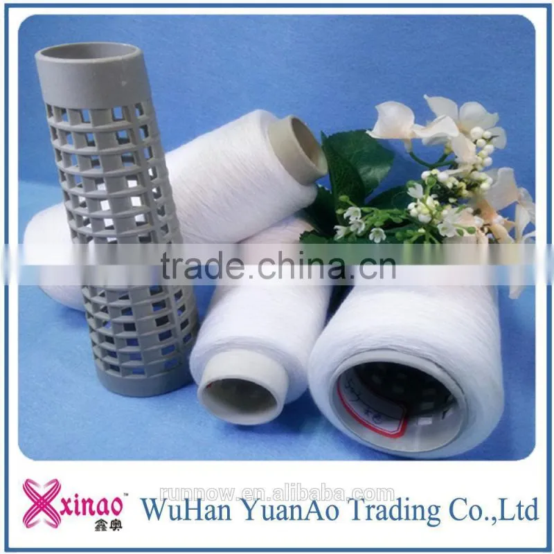 China factory raw white 100% spun polyester yarn for sewing thread on paper cone