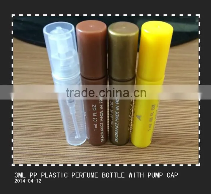 Plastic perfume pump spray fine mist wholesale gift mini samll bottles