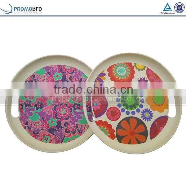 Eco-friendly Bio Bamboo Fiber Dinner Plates, Colorful Bamboo Plate