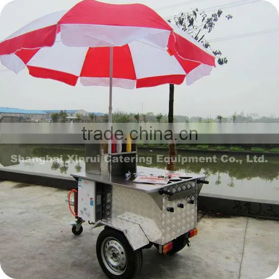 2013 Preferential Price 3 Wheels 1.1M Electric Mobile Small Hot Dog Trailer Cart XR-HD110 A