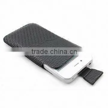 Simple PU Leather Mobile Phone Pouch