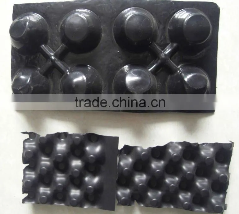 drainage board with geotextile