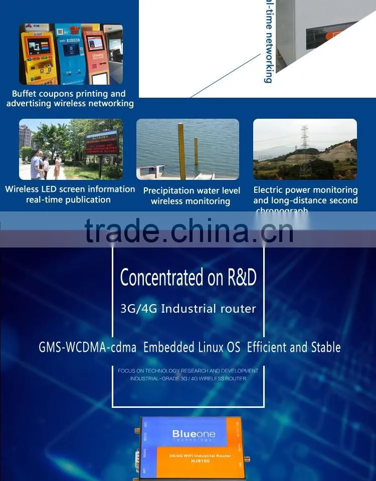 433Mhz remote control 3G/4G WiFi Industrial router with RS232/485/422