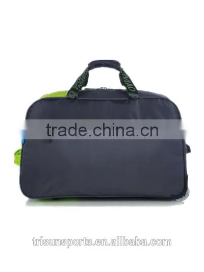 new style green best rolling duffel travel bag / luggage suitcase