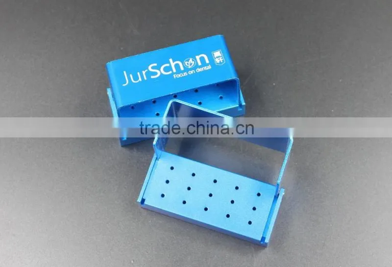 Hot Sale 15 holes Aluminium Dental Bur Holder(Blue)