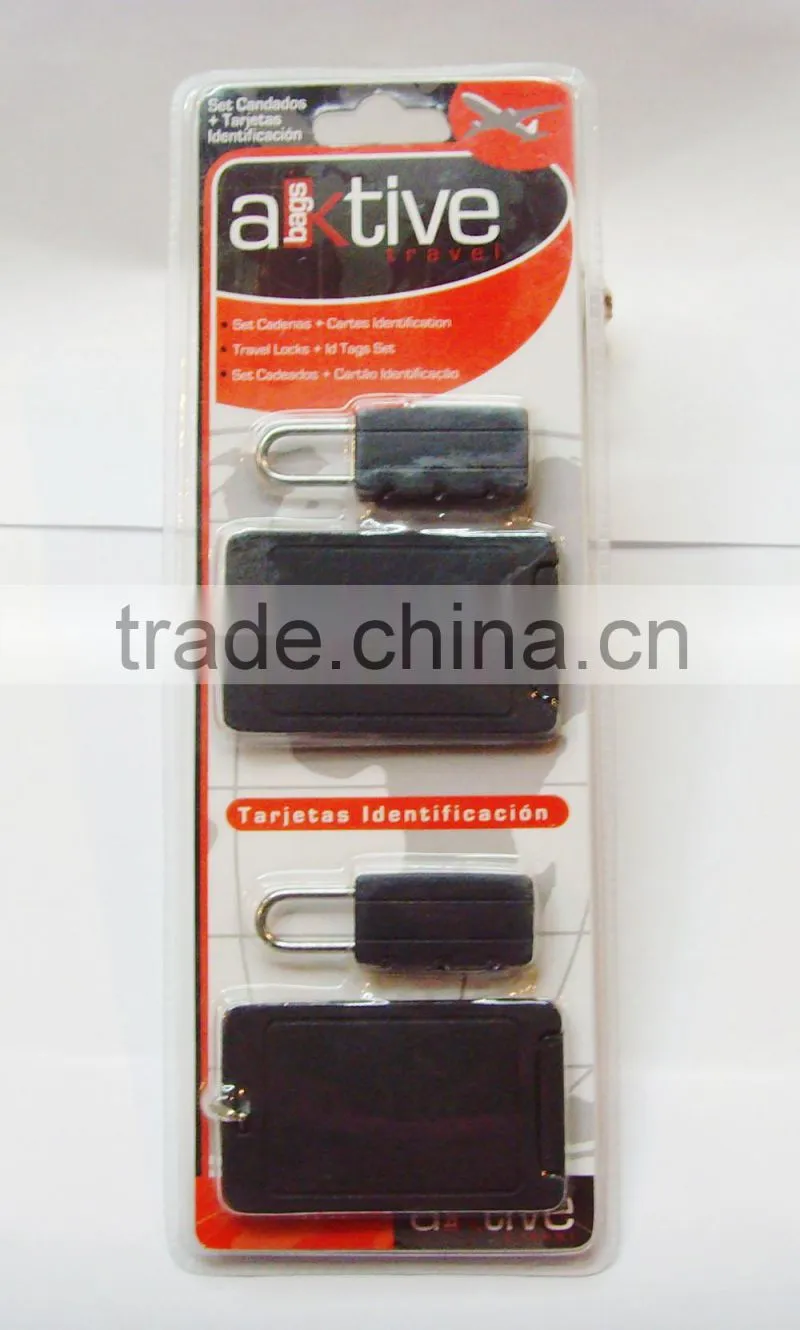 Travel Set(luggage tag+plastic combination lock)/travel bag set