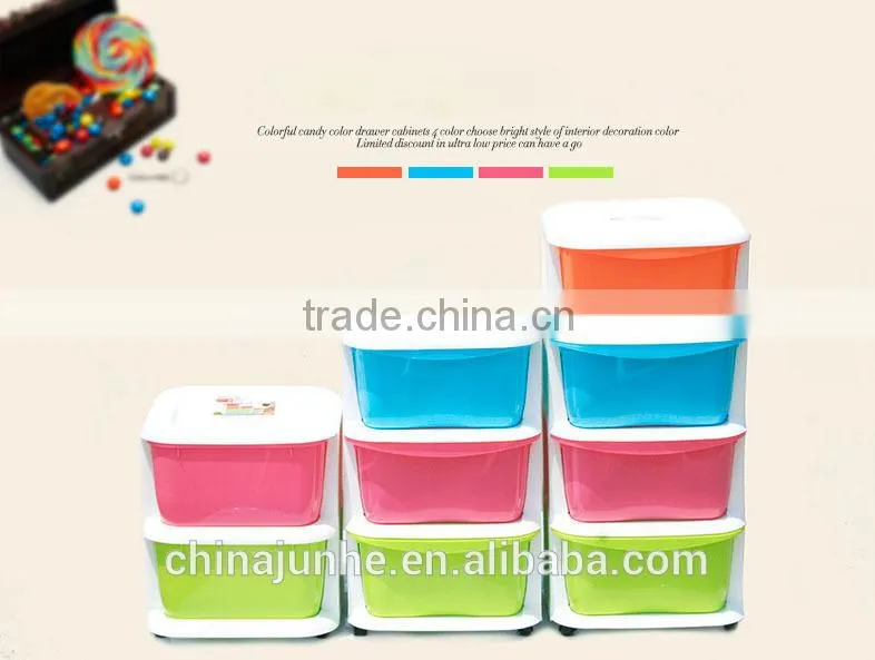 Drawer type durable storage box plastic
