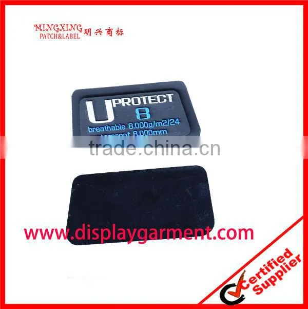 embossed silicone rubber label