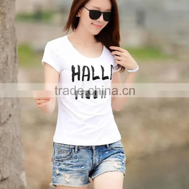 Adult New Fashion Women Print T Shirt Custom