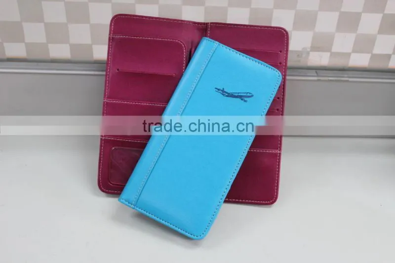 direct factory sale leather cheque holder/leather wallet/leather cheque holder with Multi-function pocket