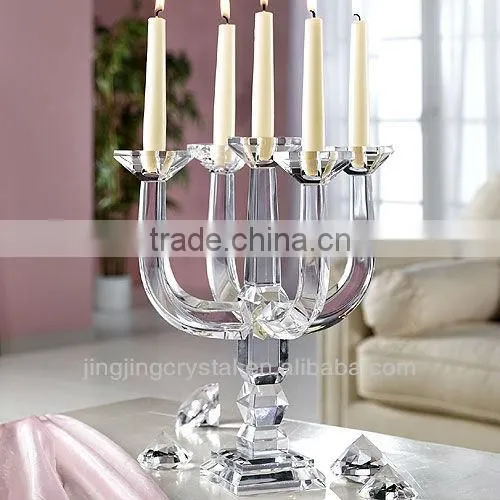 Colorful Crystal Candle Holders Wholesale Glass Wedding Candle Holderts Decoration Candle Holder