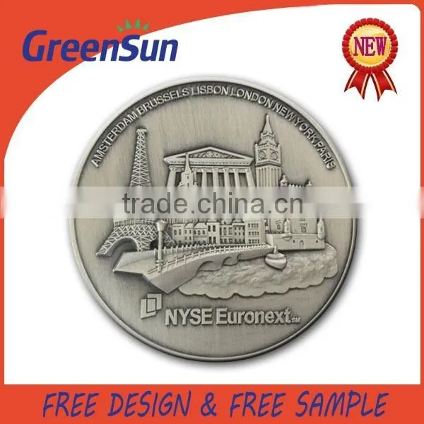 Popular factory price hot sale promotion silver 1oz maple leaf coin