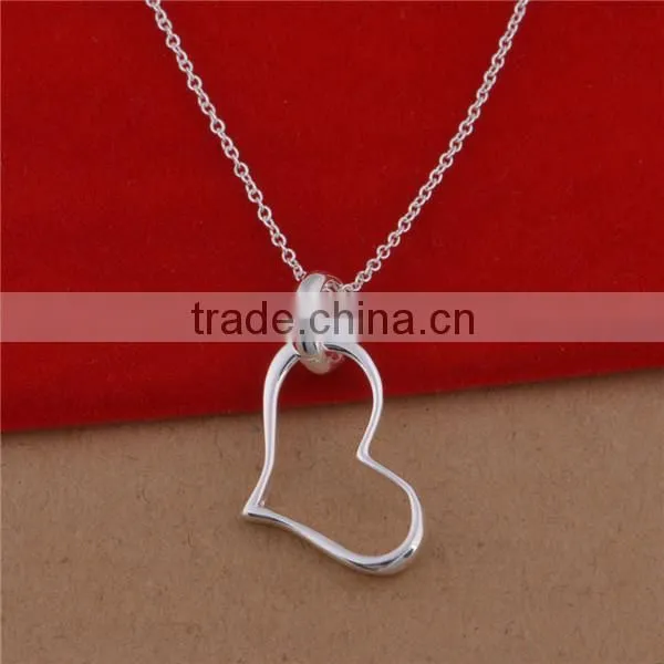 heart model 925 sterling silver jewelry wholesale necklace
