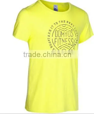 Mens Spring Summer Short Sleeve Running Shirt Lime