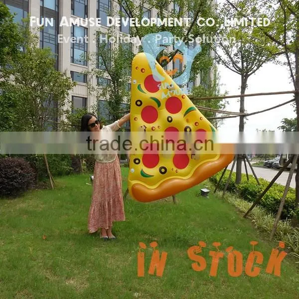 Low MOQ stock food pizza design pool float inflatable donut