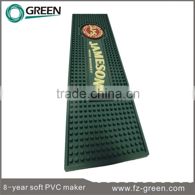 High quality PVC rubber bar mat, pvc bar mat with embossed logo