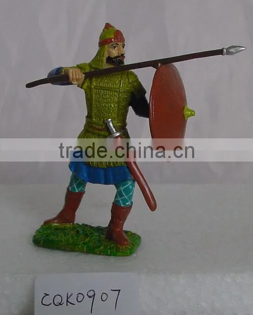 Metal Painting Knight Armor, Colored Soldier Figurines, Painted Warrior