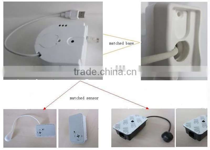 Retractable wall anti-theft alarm security cable sensor